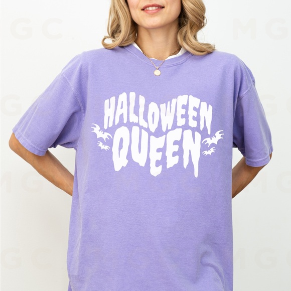 Comfort Colors Halloween Queen Shirt - Picture 5 of 10
